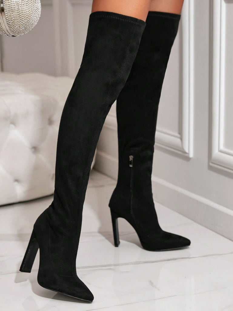 Women's high heel Boots with Side Zipper