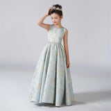 Girls' A-Line Rose Pattern Formal Dress