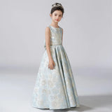 Girls' A-Line Rose Pattern Formal Dress