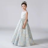 Girls' A-Line Rose Pattern Formal Dress